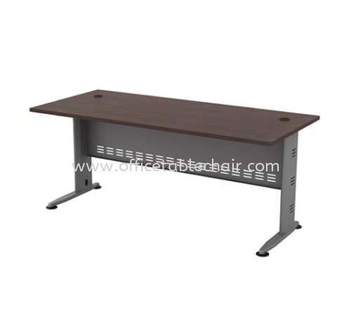 QAMAR RECTANGULAR WRITING TABLE METAL J-LEG C/W METAL MODESTY PANEL AQT 128