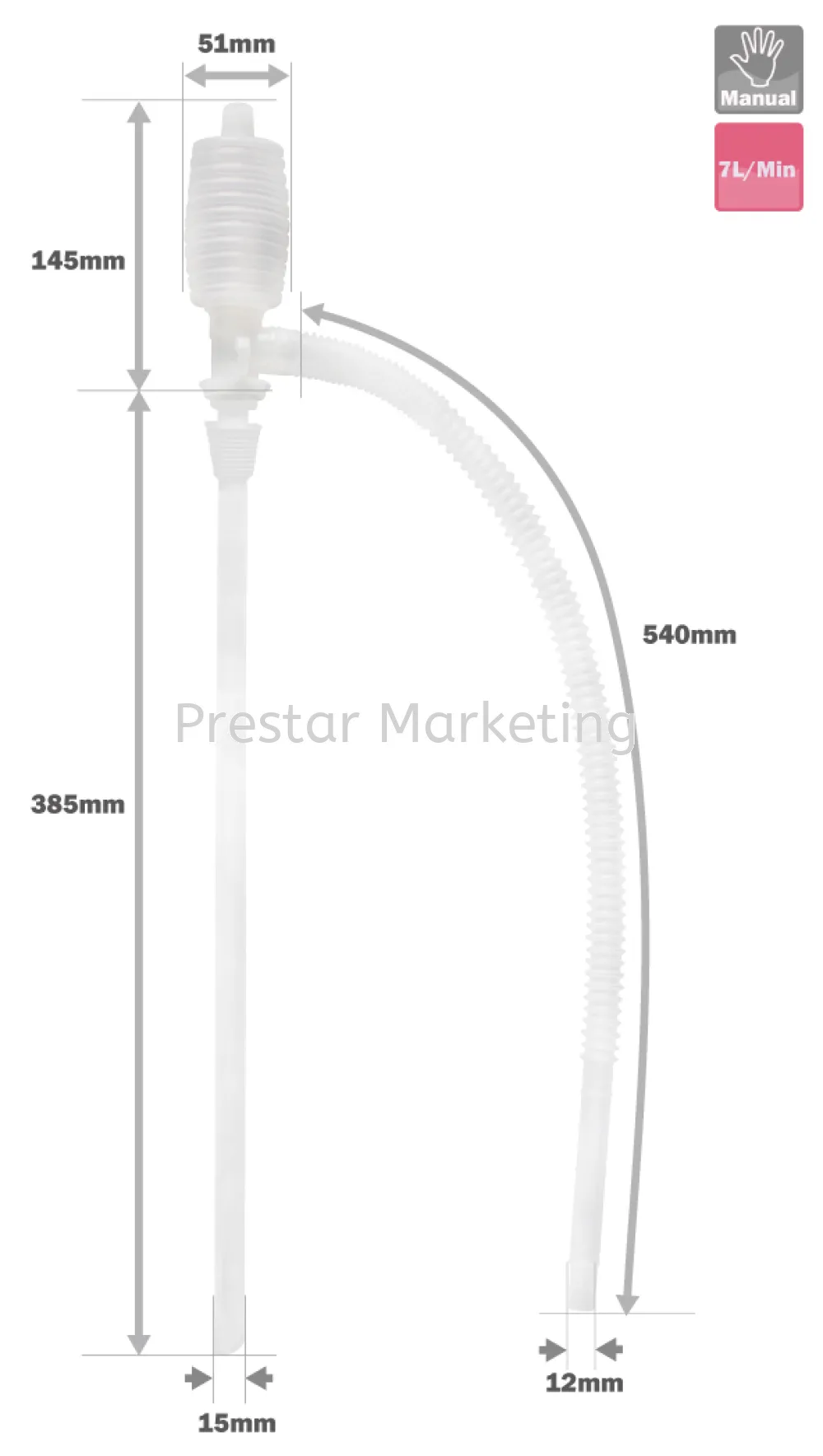 SIPHON HAND PUMP FOR CHEMICAL