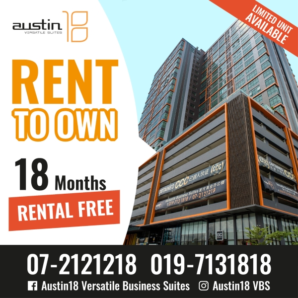 #RentToOwn Scheme Packages Johor Bahru (JB), Austin Perdana Office Rental | Austin 18