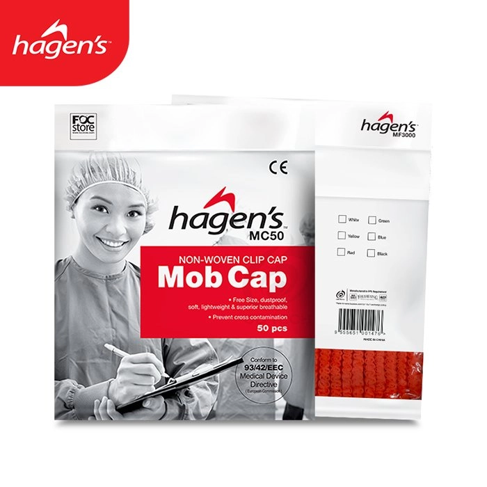 Hagen's Non-Woven Mob Cap Hair Net (MC50)