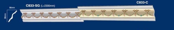 C833-C Colour Cornices Cornices and Cornice Corners Johor Bahru (JB), Malaysia, Singapore, Kuala Lumpur (KL), Selangor, Melaka, Perak, Pahang Supplier, Manufacturer, Supply, Supplies | KIONG GAY