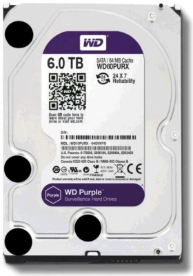 WD 3.5 Purple Surveillance 6TB.WD60PURZ