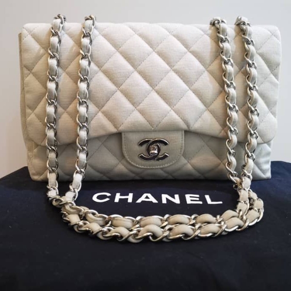 (SOLD) Chanel Jumbo White Jersey with SHW Chanel Kuala Lumpur (KL), Selangor, Malaysia. Supplier, Retailer, Supplies, Supply | BSG Infinity (M) Sdn Bhd