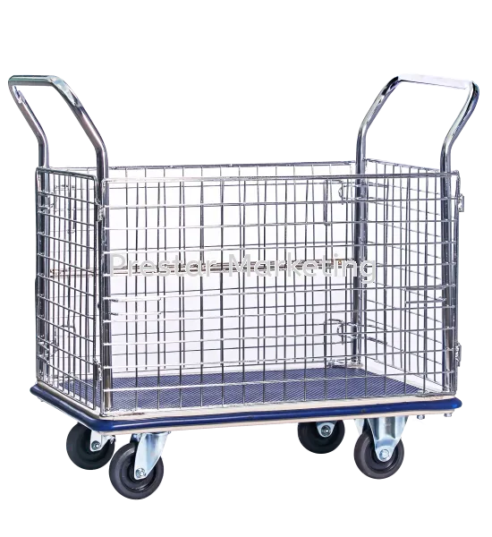 MYSTAR - METAL PLATFORM FULL SIDE NETTING TROLLEY 