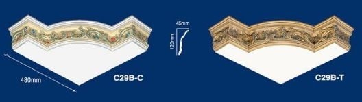 C29B Colour Cornice Corners Cornices and Cornice Corners Johor Bahru (JB), Malaysia, Singapore, Kuala Lumpur (KL), Selangor, Melaka, Perak, Pahang Supplier, Manufacturer, Supply, Supplies | KIONG GAY