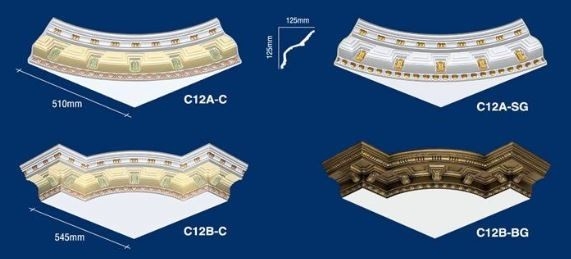 C12B Crown Moulding Cornice Corners Cornices and Cornice Corners Johor Bahru (JB), Malaysia, Singapore, Kuala Lumpur (KL), Selangor, Melaka, Perak, Pahang Supplier, Manufacturer, Supply, Supplies | KIONG GAY