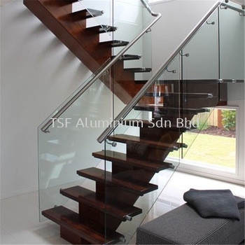  Staircase Glass Railing Glass Staircase Johor Bahru (JB), Malaysia, Mount Austin Supplier, Installation, Design, Contractor | TSF Aluminium Sdn Bhd