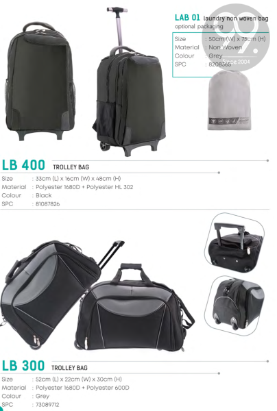 LUGGAGE & TROLLEY BAG LUGGAGE & TROLLEY BAG Premium Gift Ready Make Products Selangor, Malaysia, Kuala Lumpur (KL), Kajang Uniform, Manufacturer, Supplier, Supply | 99 Uniform Factory Sdn Bhd