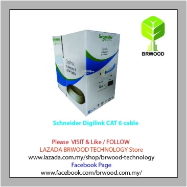 Schneider Digilink DC6CAUTP4P3BU: Cat 6 4 Pair UTP Cable 305m