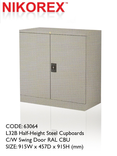 750201 - SWING DOOR CUPBOARD 3'H (L30B) OFFICE FURNITURES Malaysia, Johor Bahru (JB), Kuala Lumpur (KL), Selangor, Melaka, Perak, Pahang, Singapore Supplier, Manufacturer, Supply, Supplies | Nikorex Display Products (M) Sdn Bhd