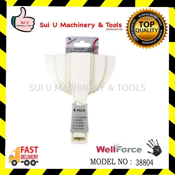 WELLFORCE 38804 Economy Putty Knife Set Knife/ Blade Hand Tool Kuala Lumpur (KL), Malaysia, Selangor, Setapak Supplier, Suppliers, Supply, Supplies | Sui U Machinery & Tools (M) Sdn Bhd