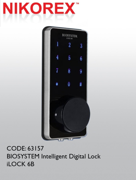 63157 - BIOSYSTEM Intelligent Digital Lock  iLOCK 6B DIGITAL LOCKS & DOOR BELLS OFFICE EQUIPMENT Malaysia, Johor Bahru (JB), Kuala Lumpur (KL), Selangor, Melaka, Perak, Pahang, Singapore Supplier, Manufacturer, Supply, Supplies | Nikorex Display Products (M) Sdn Bhd