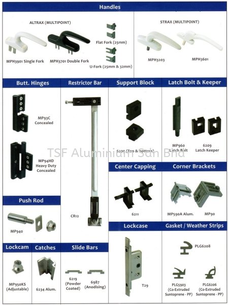 Casement Window Accessories  Casement Window Johor Bahru (JB), Malaysia, Mount Austin Supplier, Installation, Design, Contractor | TSF Aluminium Sdn Bhd