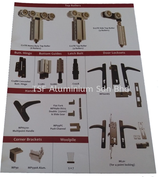 Sliding Door Lock Set and Accessories  Door Lock Johor Bahru (JB), Malaysia, Mount Austin Supplier, Installation, Design, Contractor | TSF Aluminium Sdn Bhd