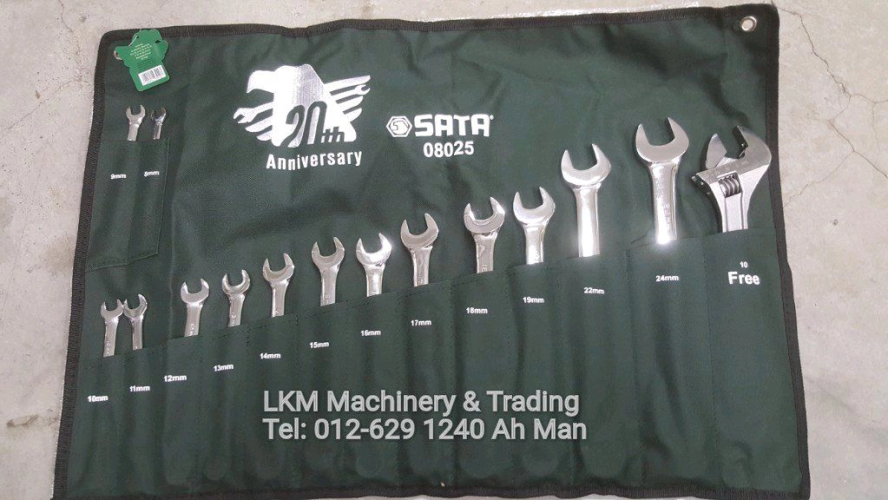 Sata 14pc +(1pc Adjustable Wrench Free) 8-24mm Combination Wrench 08025