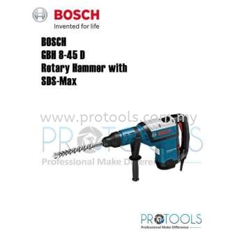 BOSCH GBH 8-45 D ROTARY HAMMER Hammering CORDED TOOLS POWER TOOLS Johor Bahru (JB), Malaysia, Senai Supplier, Suppliers, Supply, Supplies | Protools Hardware Sdn Bhd