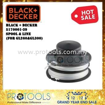 5170001-39 BLACK & DECKER GL260 SPOOL & LINE GARDENING ACCESSORIES OUTDOOR EQUIPMENT Johor Bahru (JB), Malaysia, Senai Supplier, Suppliers, Supply, Supplies | Protools Hardware Sdn Bhd