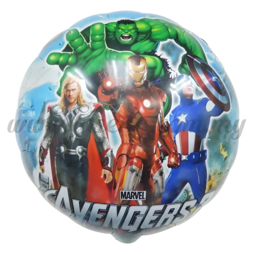 [Cartoon] Round Foil Balloon *Avengers (FBC089-AVG)