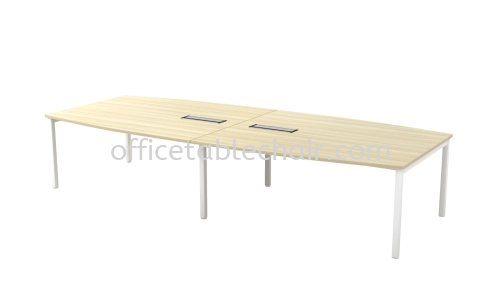 MUPHI BOAT SHAPE CONFERENCE MEETING OFFICE TABLE (C/W FLIPPER COVER)  ASBB 30