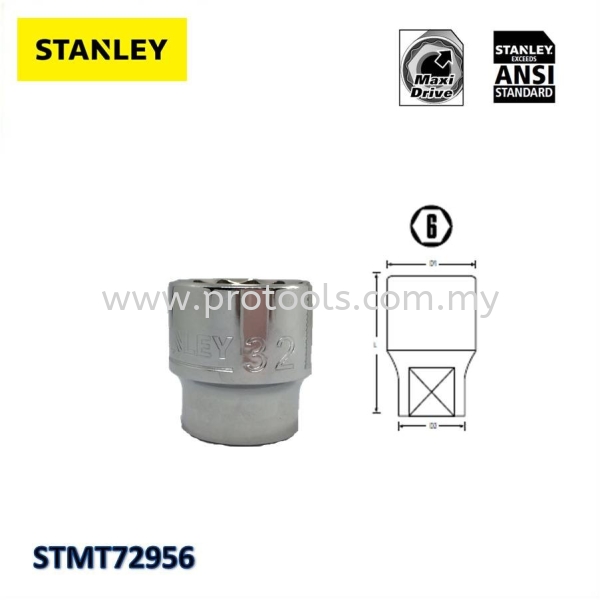 STANLEY SOCKET STD 1/2IN DR 6PT (SILVER) FROM 8~32 Others Johor Bahru (JB), Malaysia, Senai Supplier, Suppliers, Supply, Supplies | Protools Hardware Sdn Bhd
