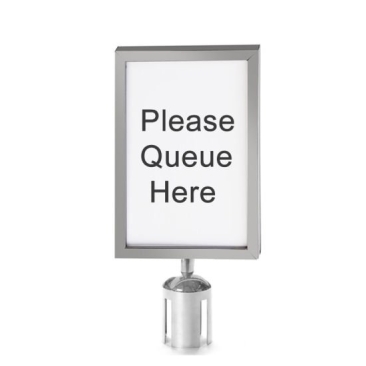 17133-S.steel A4-Sign Holder(Vertical)for Q-up Stand