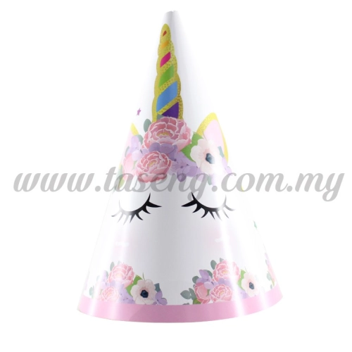 Unicorn Eyelashes Birthday Hat 20cm 6pcs(HAT-HB-UN)