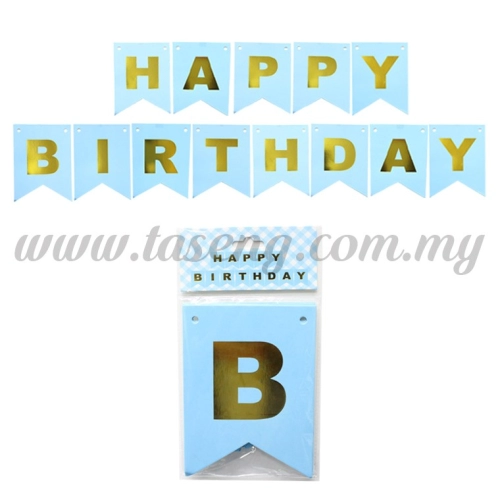 Banner Happy Birthday *Baby Blue - Big (P-BN-HBBB)