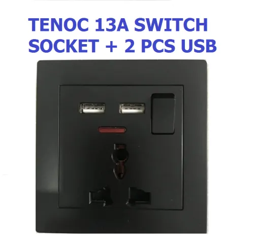 TENOC 13A SWITCH SOCKET OUTLET + USB