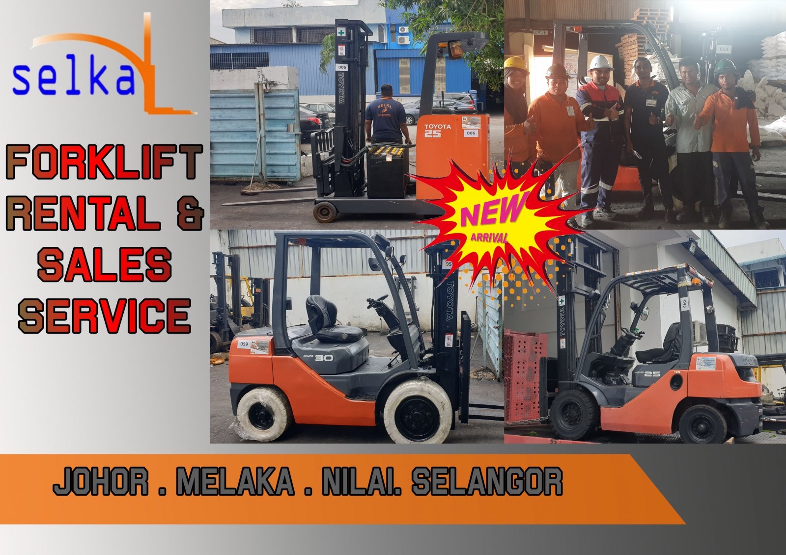 Forklift Rental Johor Melaka Nilai Sendayan Seremban Selangor