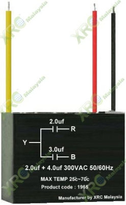 2.0UF + 3.0UF 300VAC FAN CAPACITOR