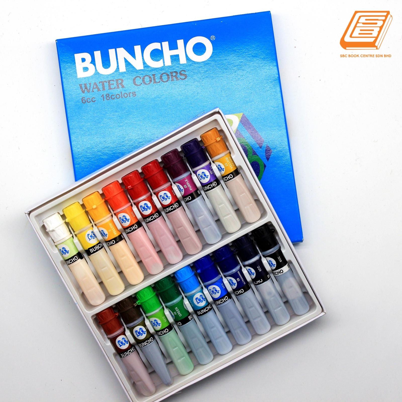 Buncho - Water Colour - 6cc 18 Colours - (160187)