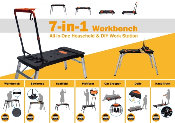 7in1 Work Bench (All in one household & DIY Work Station) ID31127 Ladder Warehouse Equipment Selangor, Malaysia, Kuala Lumpur (KL), Seri Kembangan, Setapak, Kajang Supplier, Suppliers, Supply, Supplies | Knight Auto Sdn Bhd