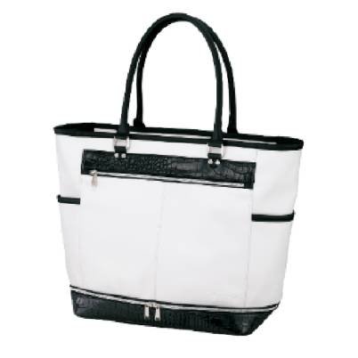 PU DOUBLE (2-STAGE) TOTE BAG COLOR WHITE