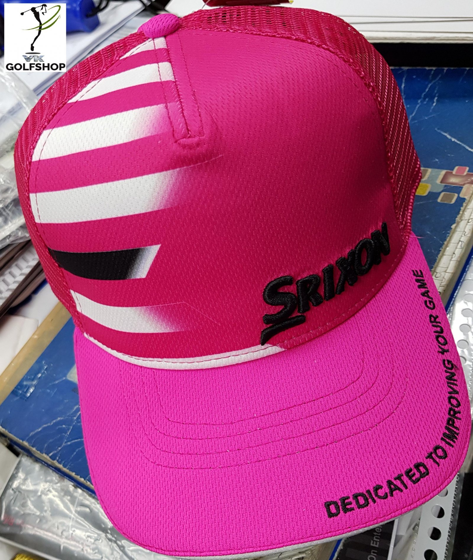 SRIXON STRIPED 2019 MODEL STRUCTURED CAP PINK COLOR