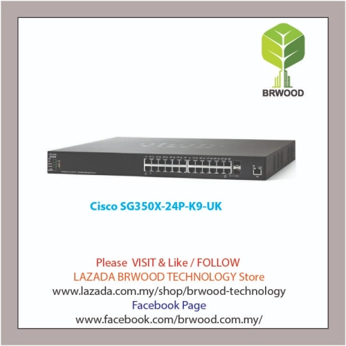 Cisco SG350X-24P-K9-UK: 24-port Gigabit POE Stackable Switch