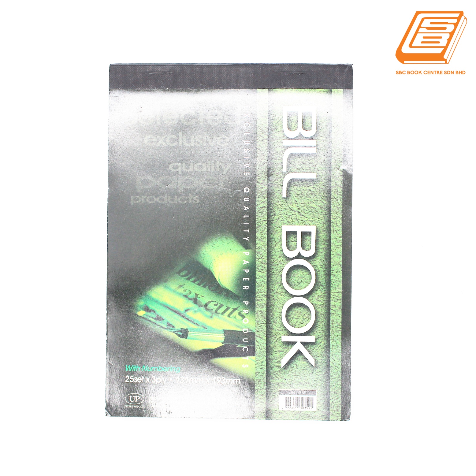 UP - Bill Book 3ply - 3 x 25 set , 131mm x 193mm -(0369)