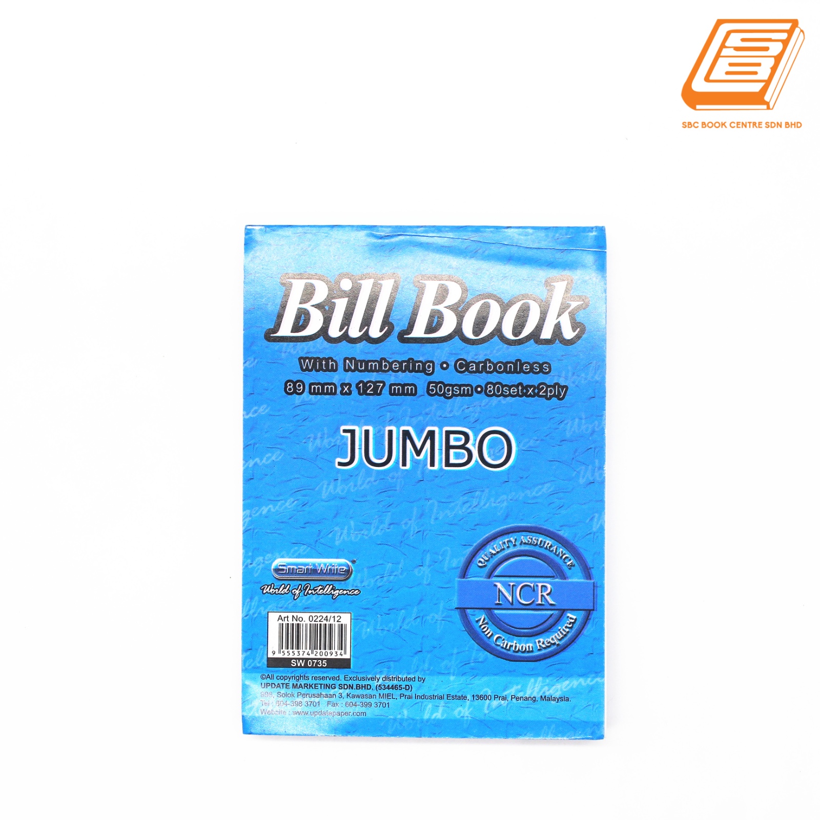 SW - NCR Bill Book 2ply - 2 x 80 set , 89mm x 127mm -(0735)