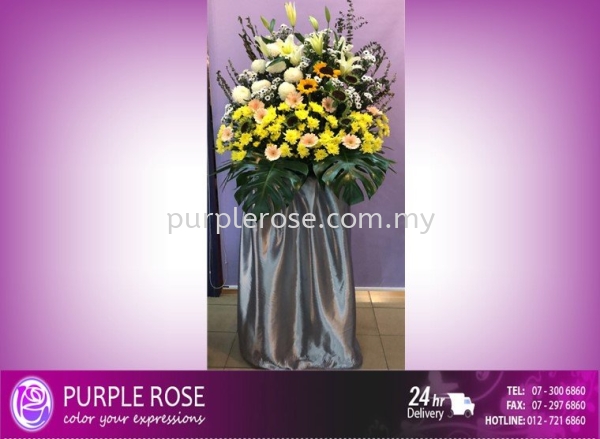 Condolence Sympathy Stand98 (SGD100) Sympathy Johor Bahru (JB), Malaysia, Singapore Supply, Supplier, Delivery | Purple Rose Florist & Gifts