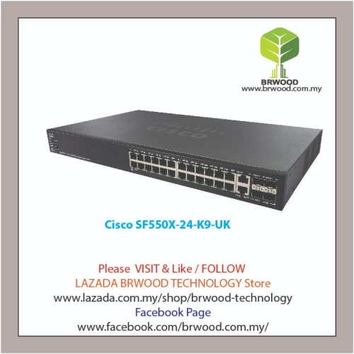 Cisco SF550X-24-K9-UK:  24-port 10/100  Stackable Switch