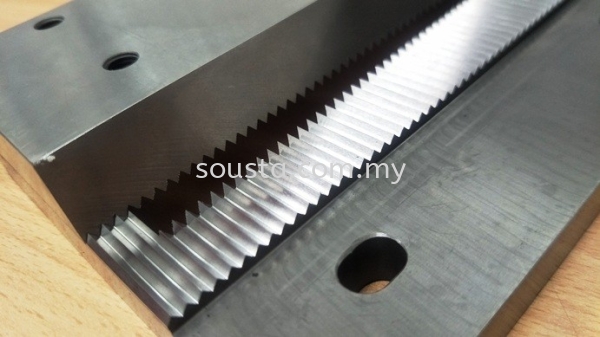 Zig Zag Cutting Knives Plastic and Packaging Industries Johor Bahru (JB), Malaysia Sharpening, Regrinding, Turning, Milling Services | Sousta Cutters Sdn Bhd