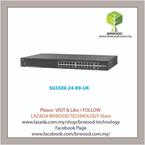 Cisco SG550X-24-K9-UK: 24-port Gigabit Stackable Switch