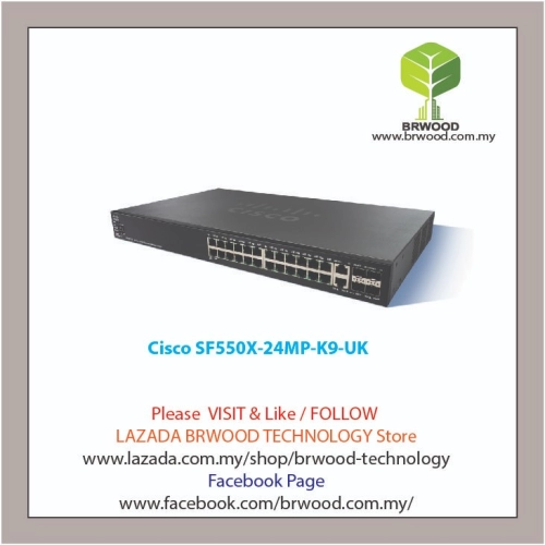 Cisco SG550X-24MP-K9UK: 24-port Gigabit PoE Stackable Switch