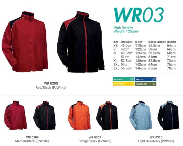 WR03 Windbreaker Executive Jacket/Windbreaker Selangor, Klang, Malaysia, Kuala Lumpur (KL) Supplier, Manufacturer, Design, Supply | LIM Embroidery & Resources PLT