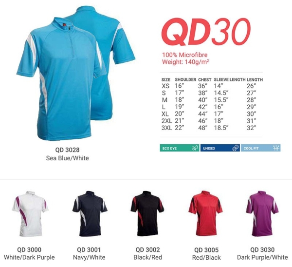 QD30 Quick Dry Ready Made T-Shirt Selangor, Klang, Malaysia, Kuala Lumpur (KL) Supplier, Manufacturer, Design, Supply | LIM Embroidery & Resources PLT