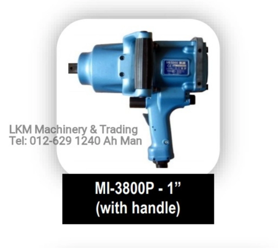 Toku 1' Impact Wrench with Handle, Bolt Size 38mm, Short Shank/Long Shank, MI-3800P/GS/PL/GL