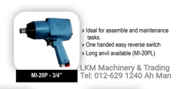 Toku 3/4' Impact Wrench, Bolt Size 22mm, Short Shank/Long Shank, MI-20P/PL