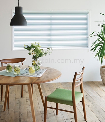 Blue Dim Out Zebra Blind Zebra Blind Indoor Blinds Blinds Selangor, Malaysia, Kuala Lumpur (KL), Puchong Supplier, Suppliers, Supply, Supplies | LCY Curtain & Blinds