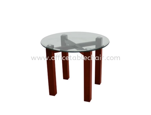 ROUND COFFEE TABLE C/W TEMPERED GLASS TABLE TOP ACL 7711-7T