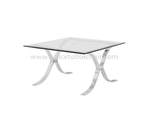 BARCELONA SQUARE COFFEE TABLE C/W TEMPERED GLASS TABLE TOP ACL 9977-6T