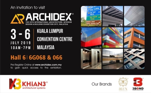 Please visit us on ARCHIDEX 2019